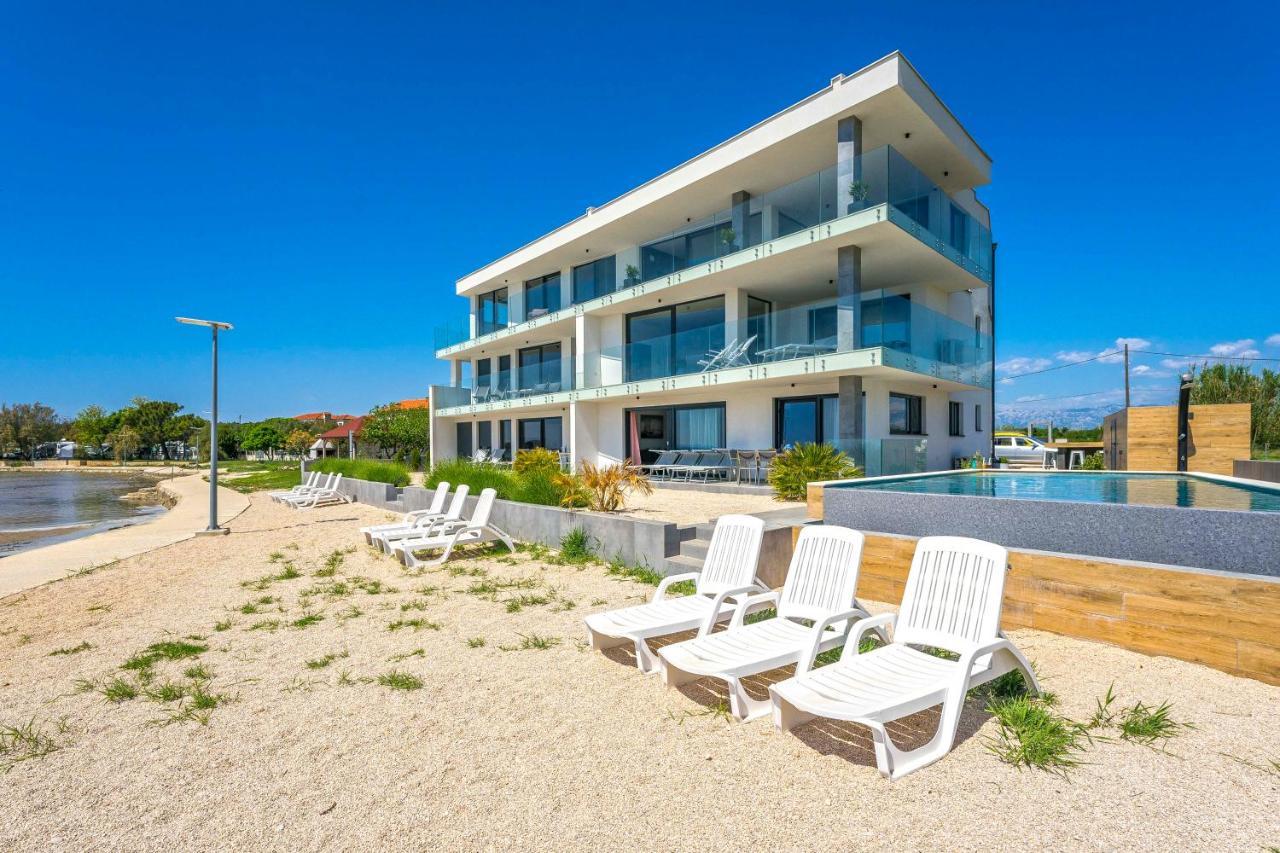 Jimmys Beach direkt am Meer mit Pool Privlaka  Exterior foto