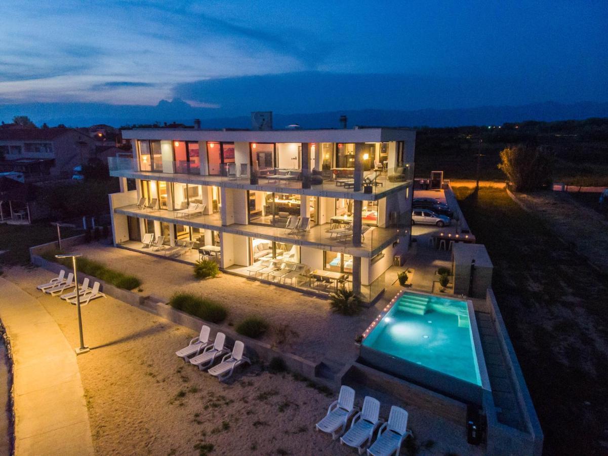 Jimmys Beach direkt am Meer mit Pool Privlaka  Exterior foto